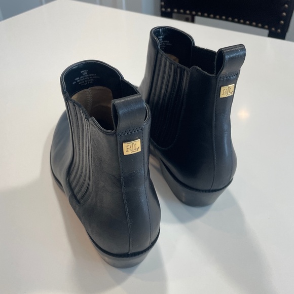 Ralph Lauren Black Leather Bottie - Picture 2 of 7